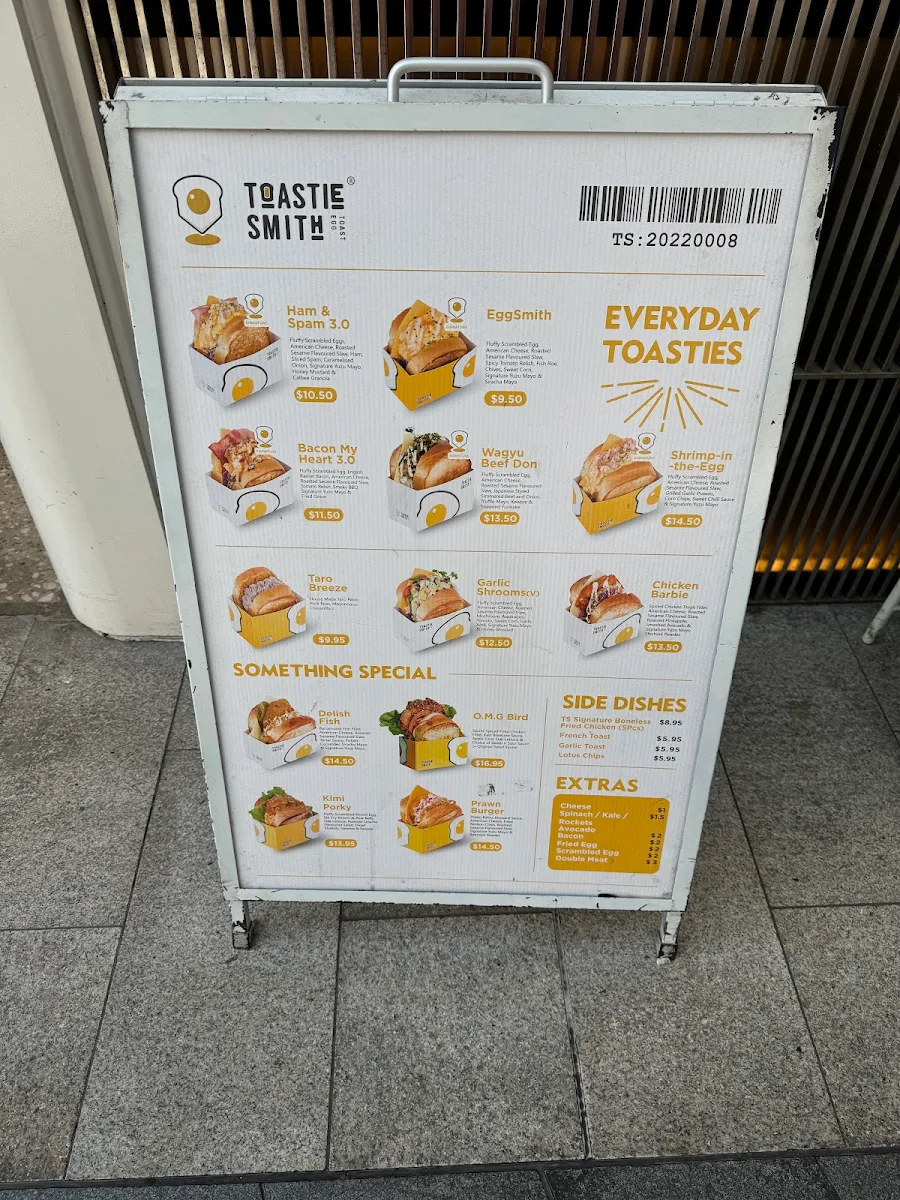 Menu, Toastiesmith Chatswood