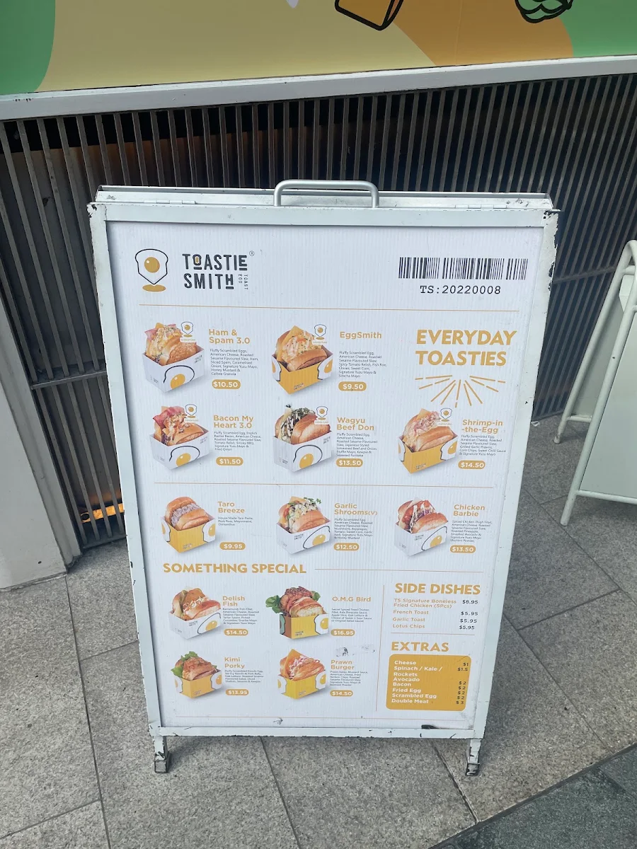Menu, Toastiesmith Chatswood