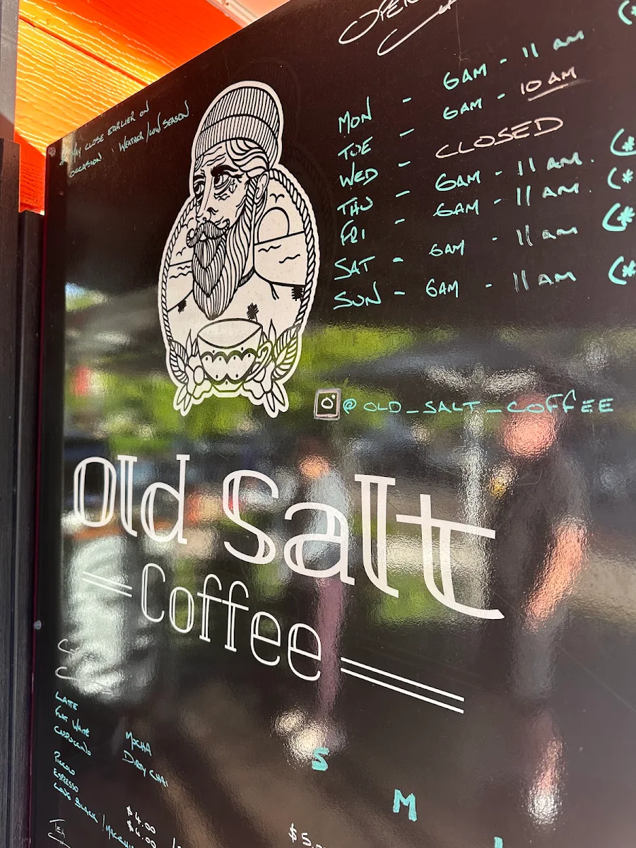 Menu, Old Salt Coffee