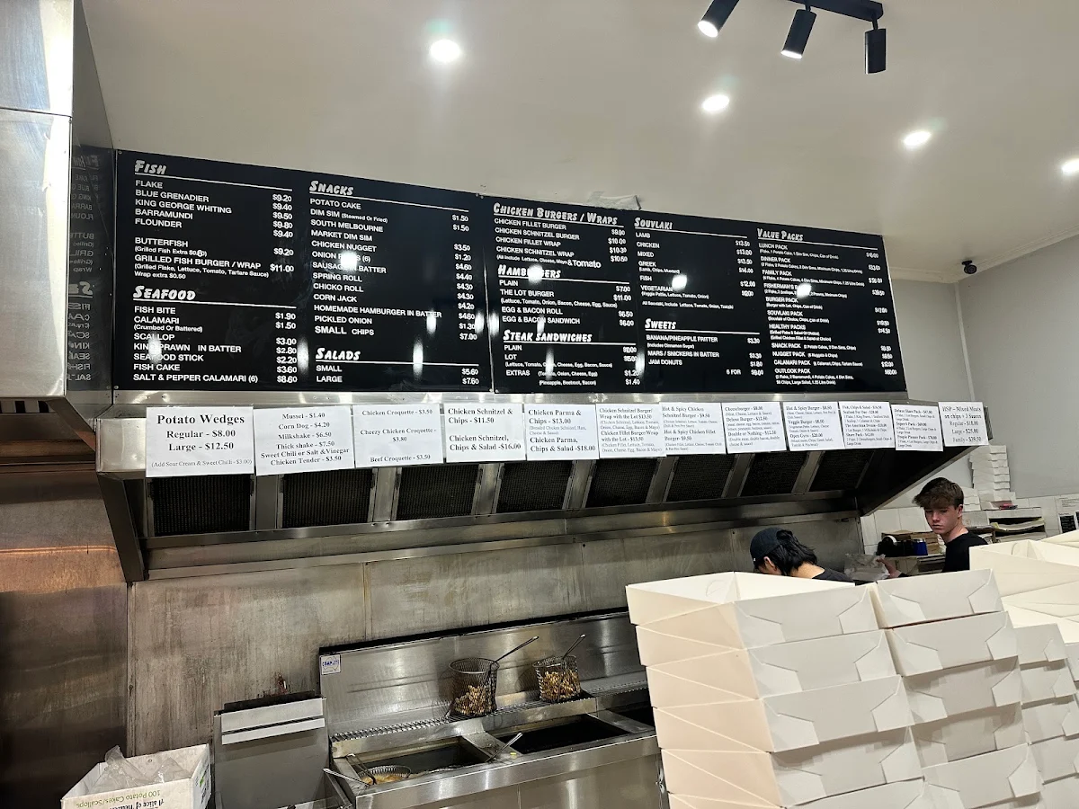 Menu, Outlook Drive Fish and Chips