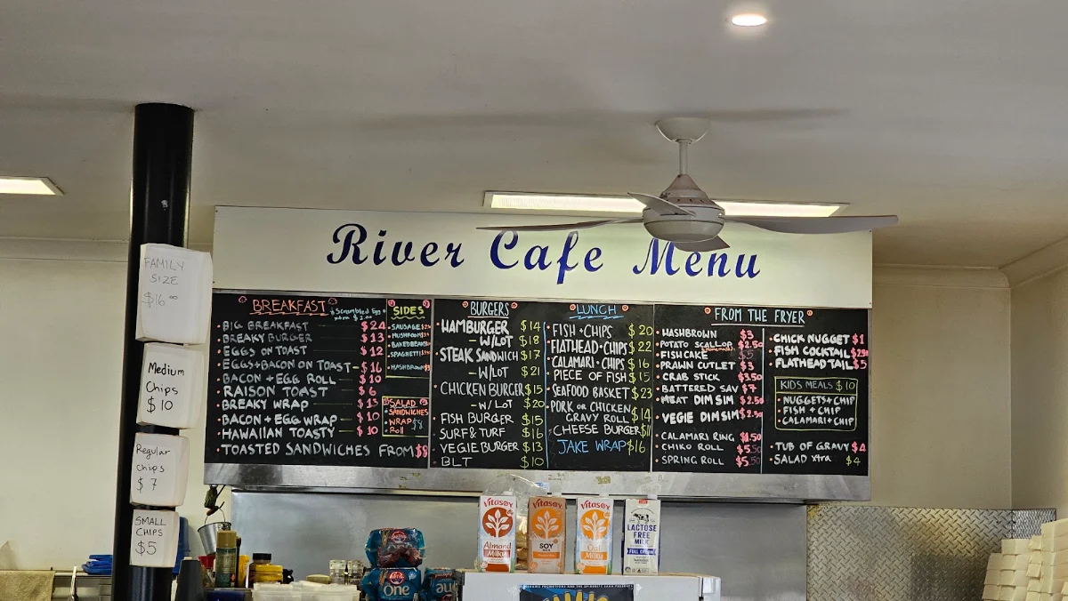 Menu, The River Cafe Nelligen