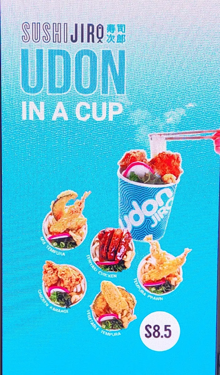 Menu, Sushi Jiro
