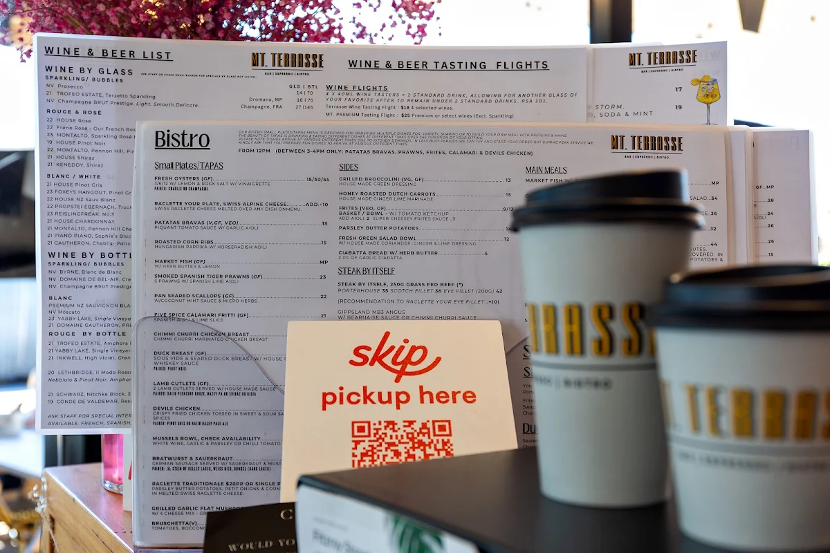 Menu, Mt. Terrasse Cafe Restaurant & Wine Bar Mount Eliza