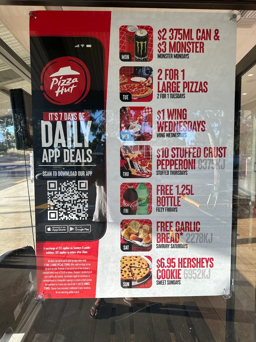 Menu, Pizza Hut Para Vista