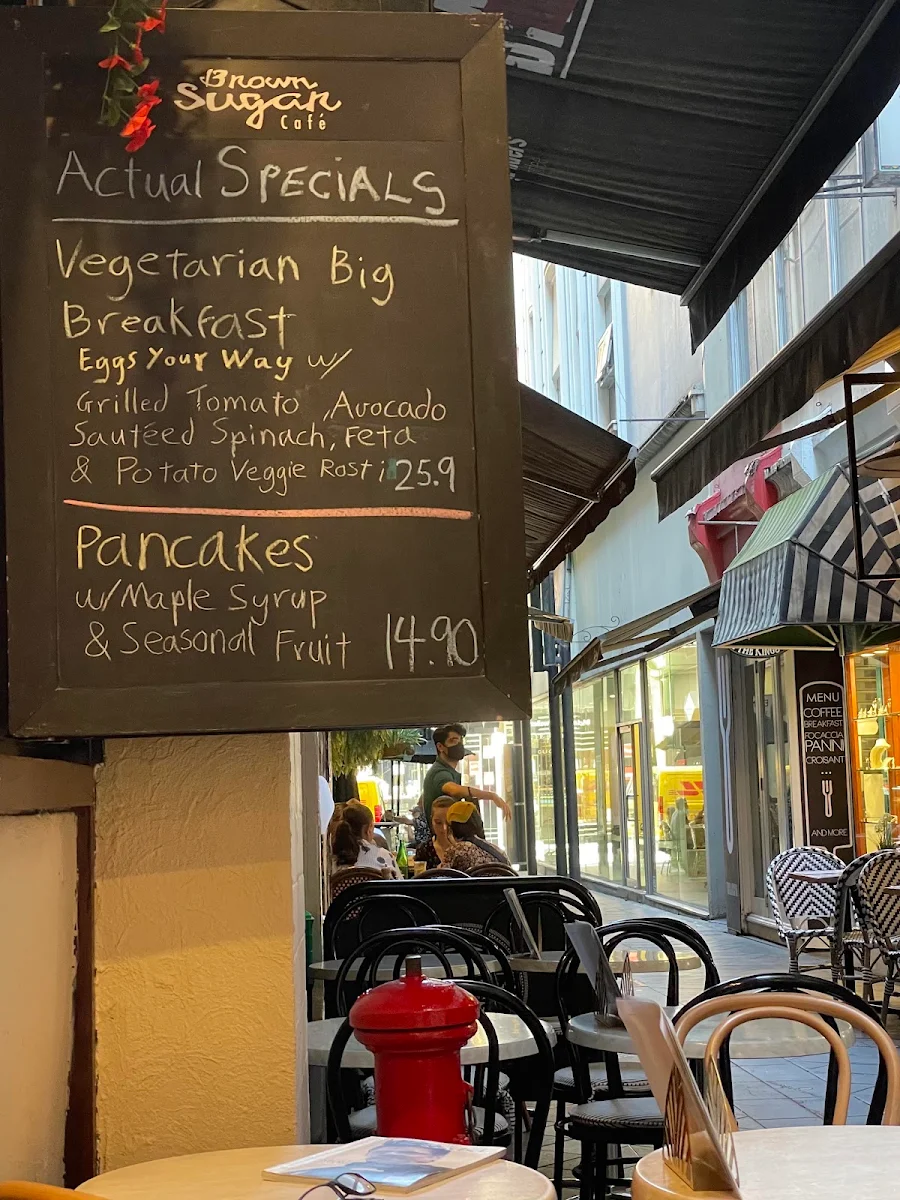 Menu, Brown Sugar Cafe