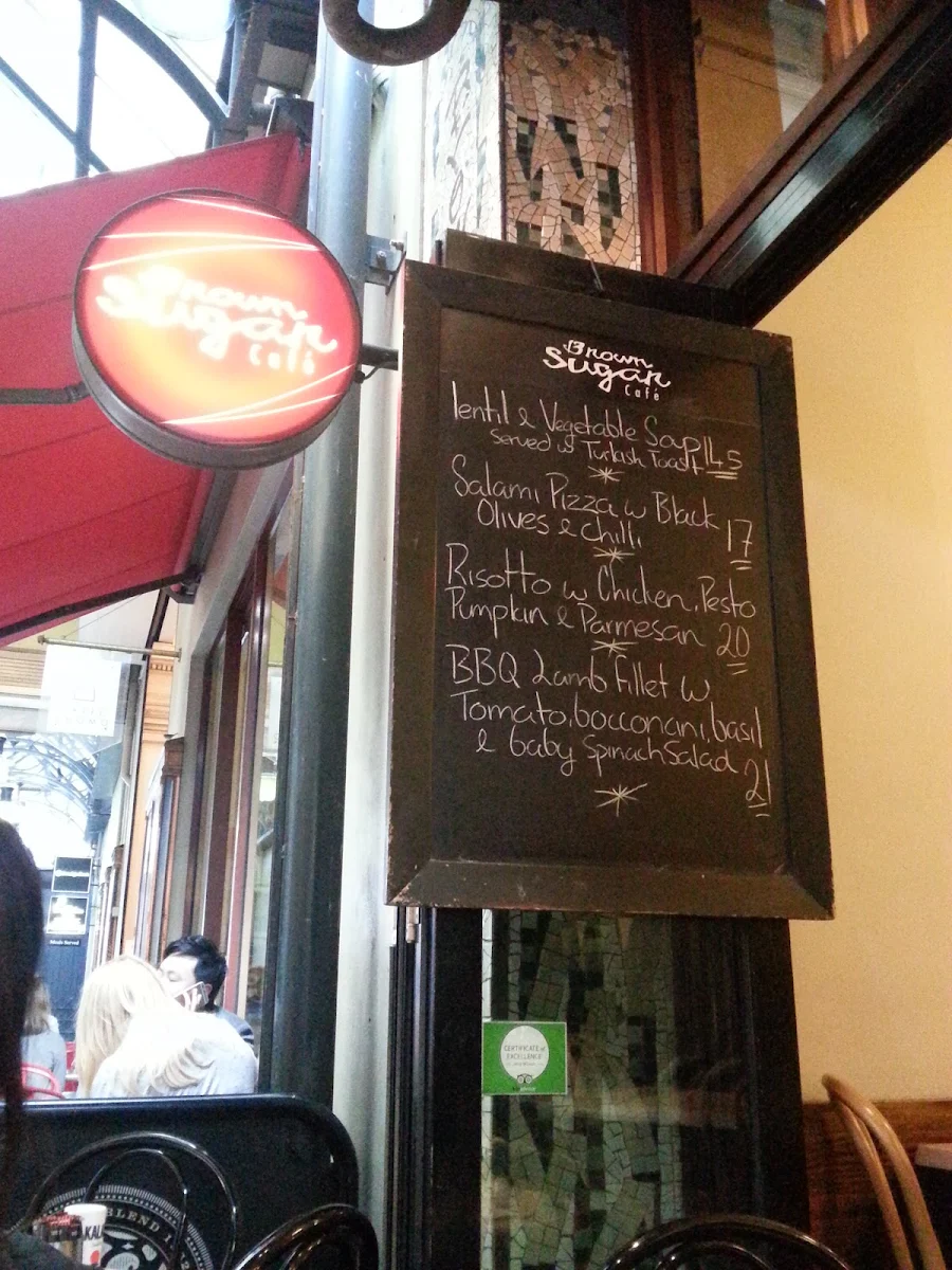 Menu, Brown Sugar Cafe