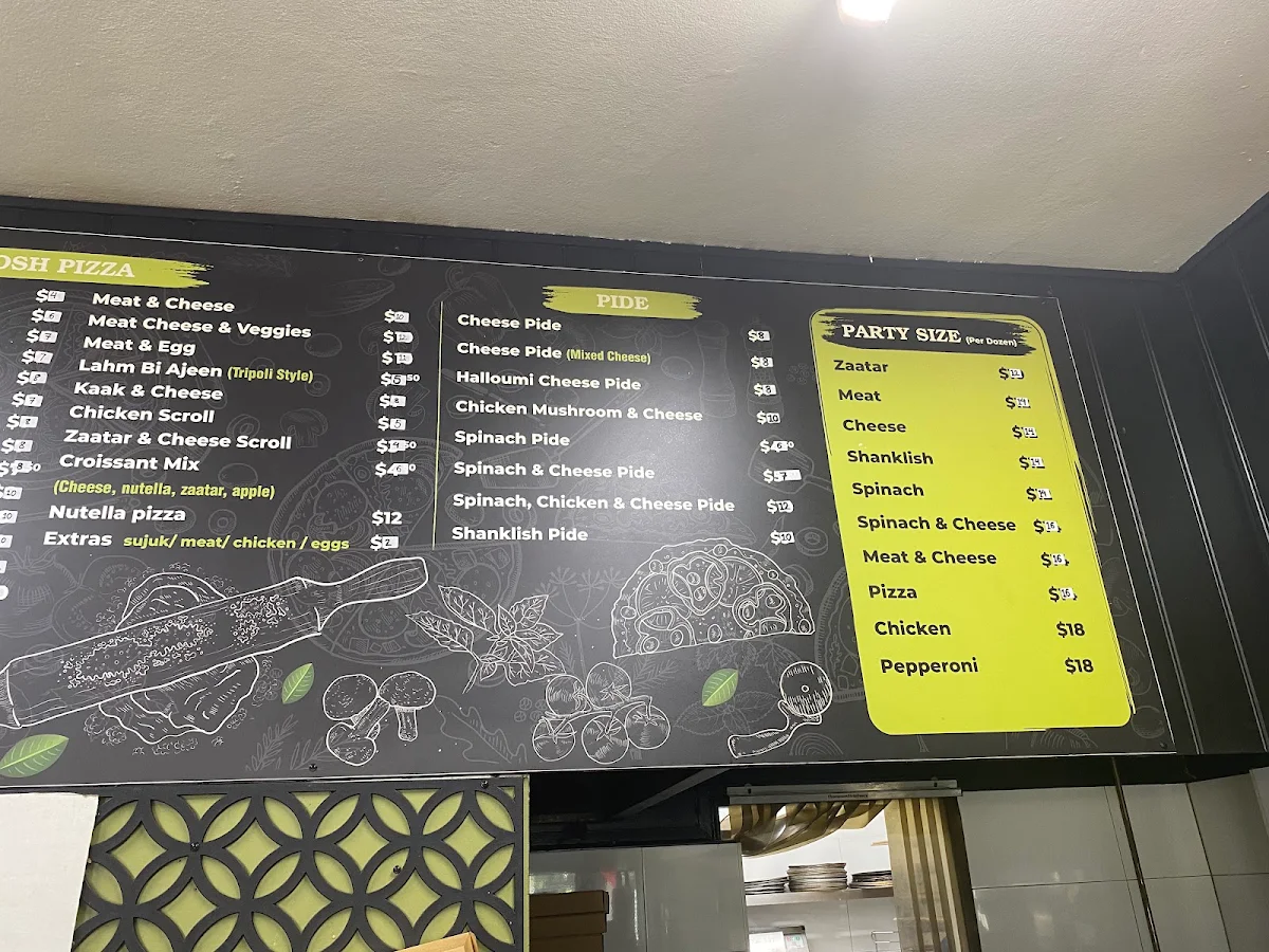 Menu, Oregano House 2161
