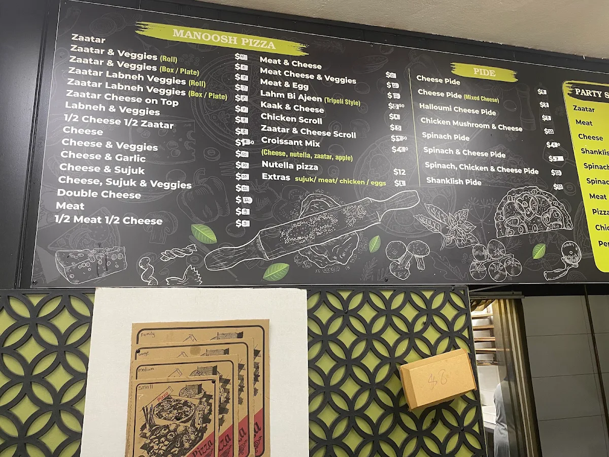 Menu, Oregano House 2161
