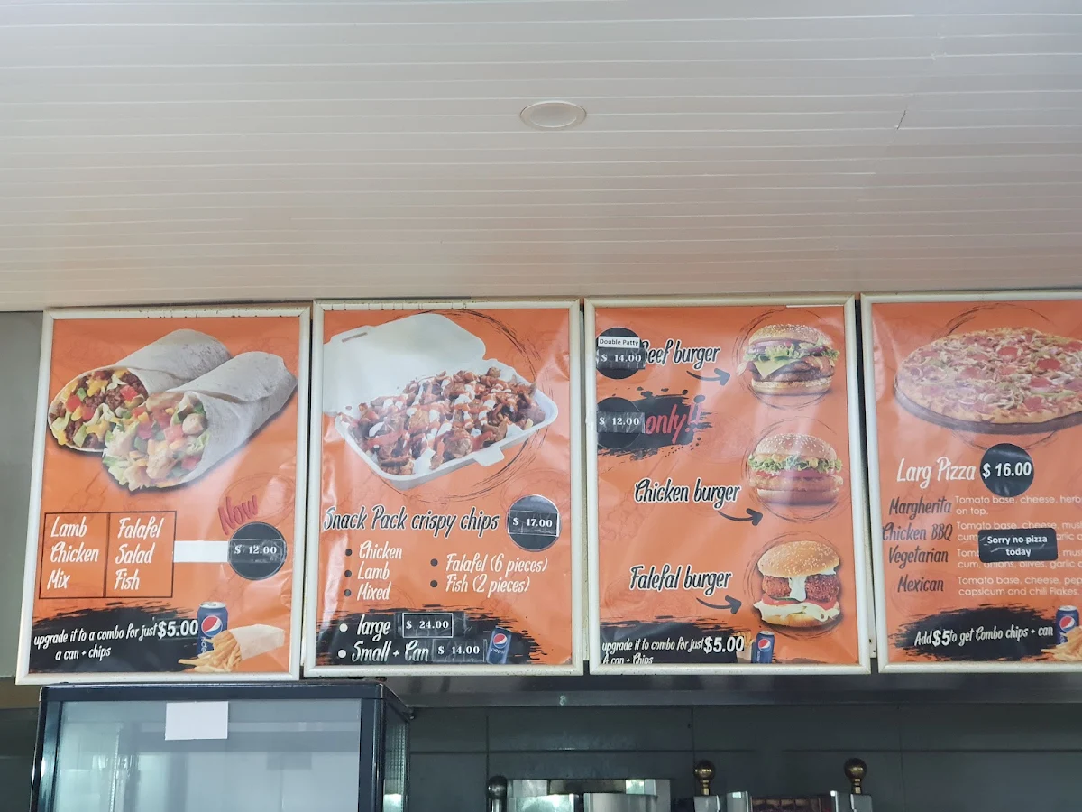 Menu, Coburg Kebab