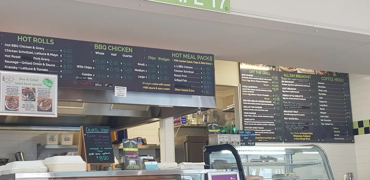 Menu, Rise & Grind @ cafe 17