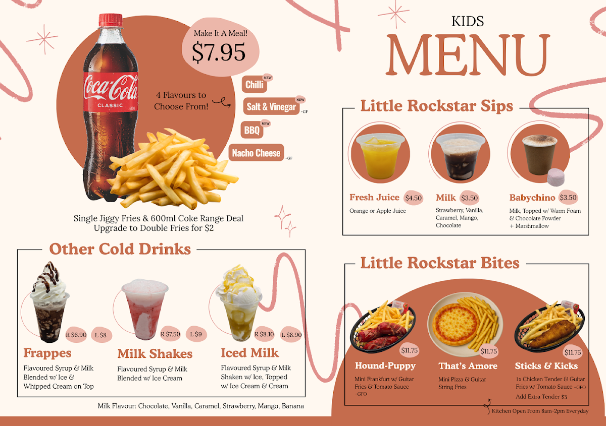 Menu, Jam Jar Café