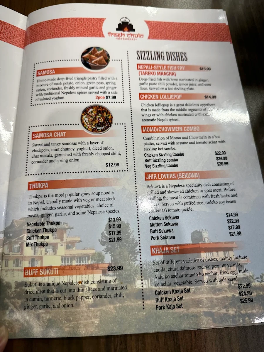 Menu, Fresh Chulo