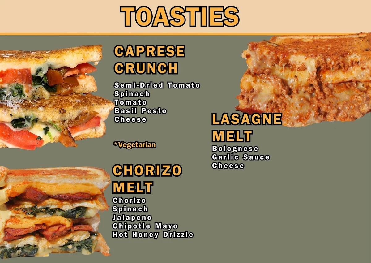 Menu, Sunshine Toastie Co