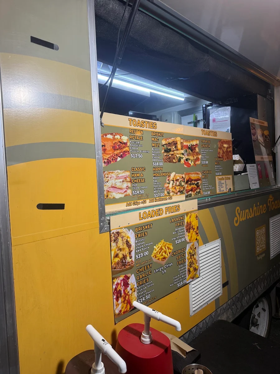 Menu, Sunshine Toastie Co