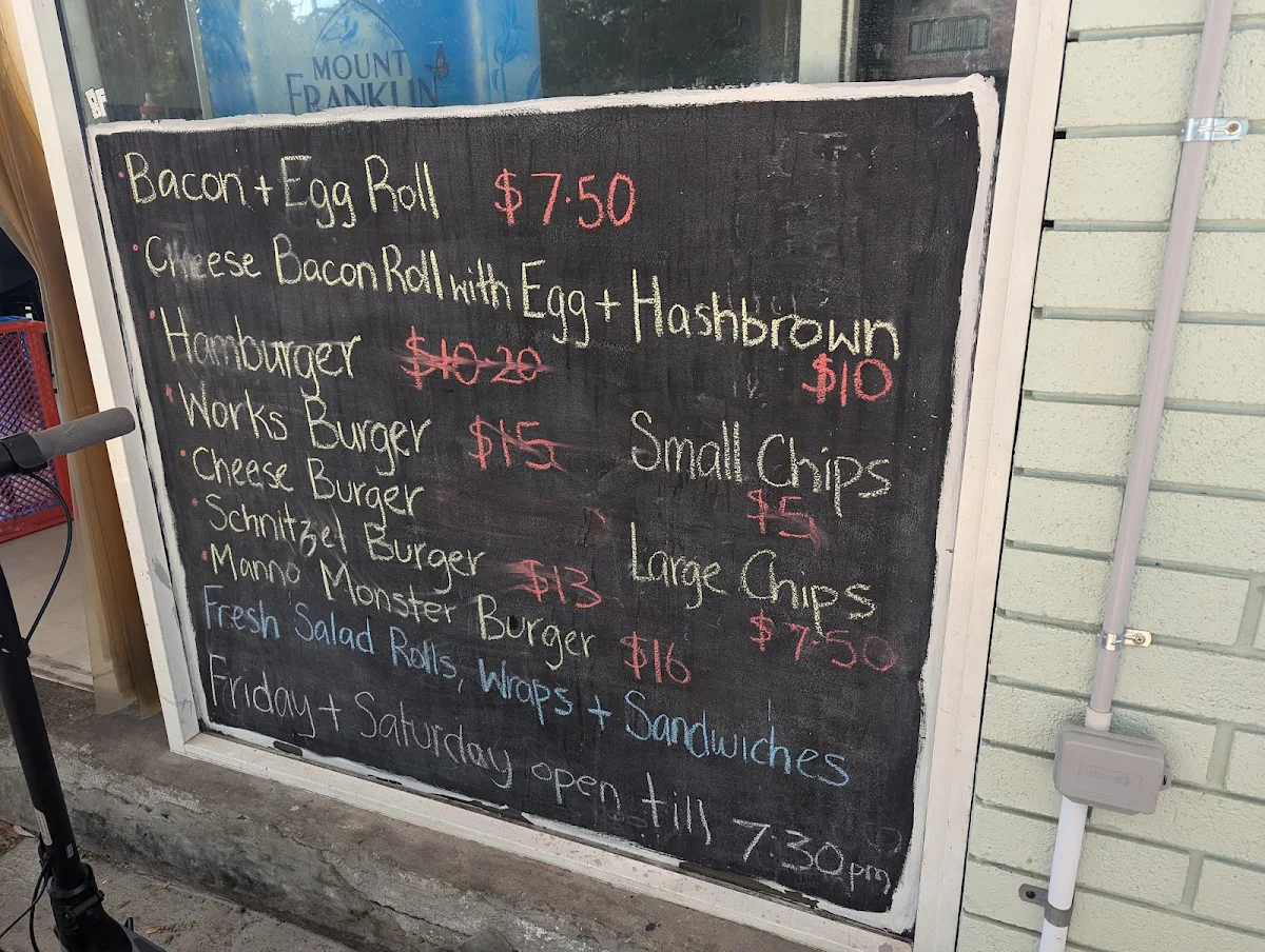 Menu, The Corner Cafe & Spill the Tea