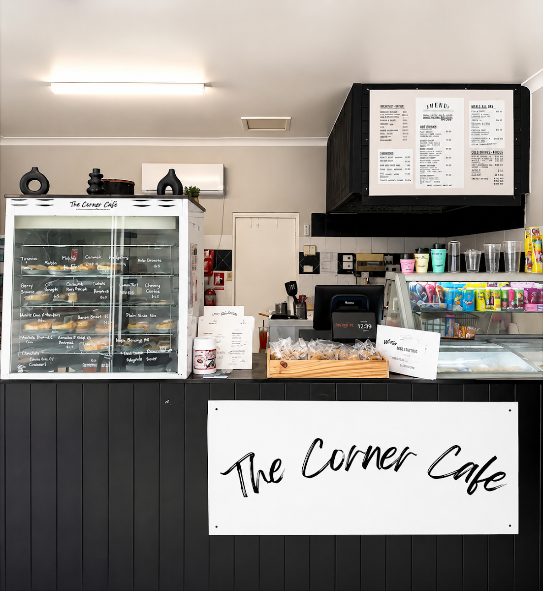 Menu, The Corner Cafe & Spill the Tea