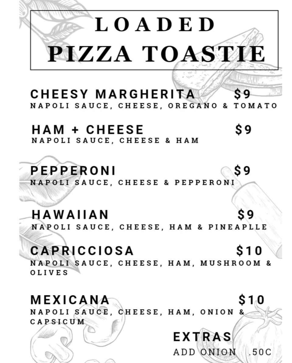 Menu, DOUBLESHOT Coffee & Takeaway