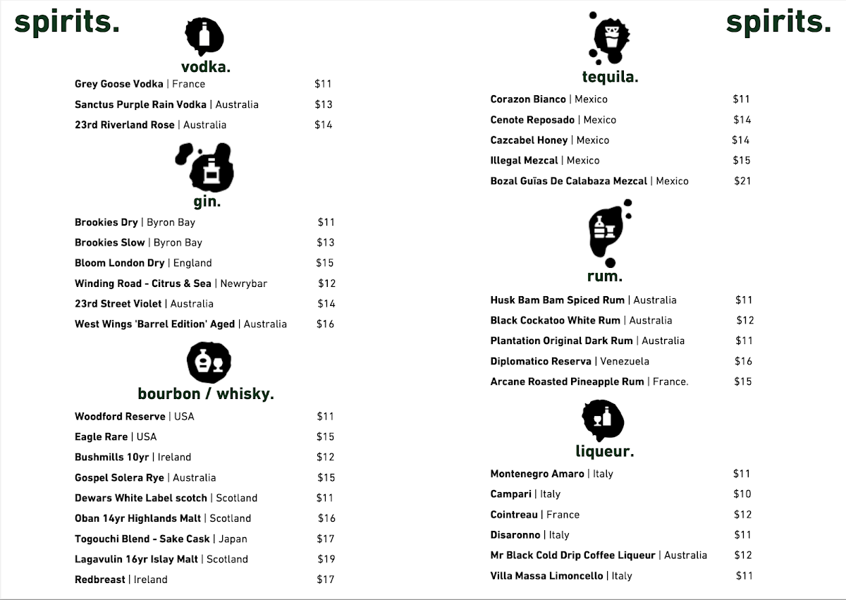 Menu, The Levee Lounge and Bar