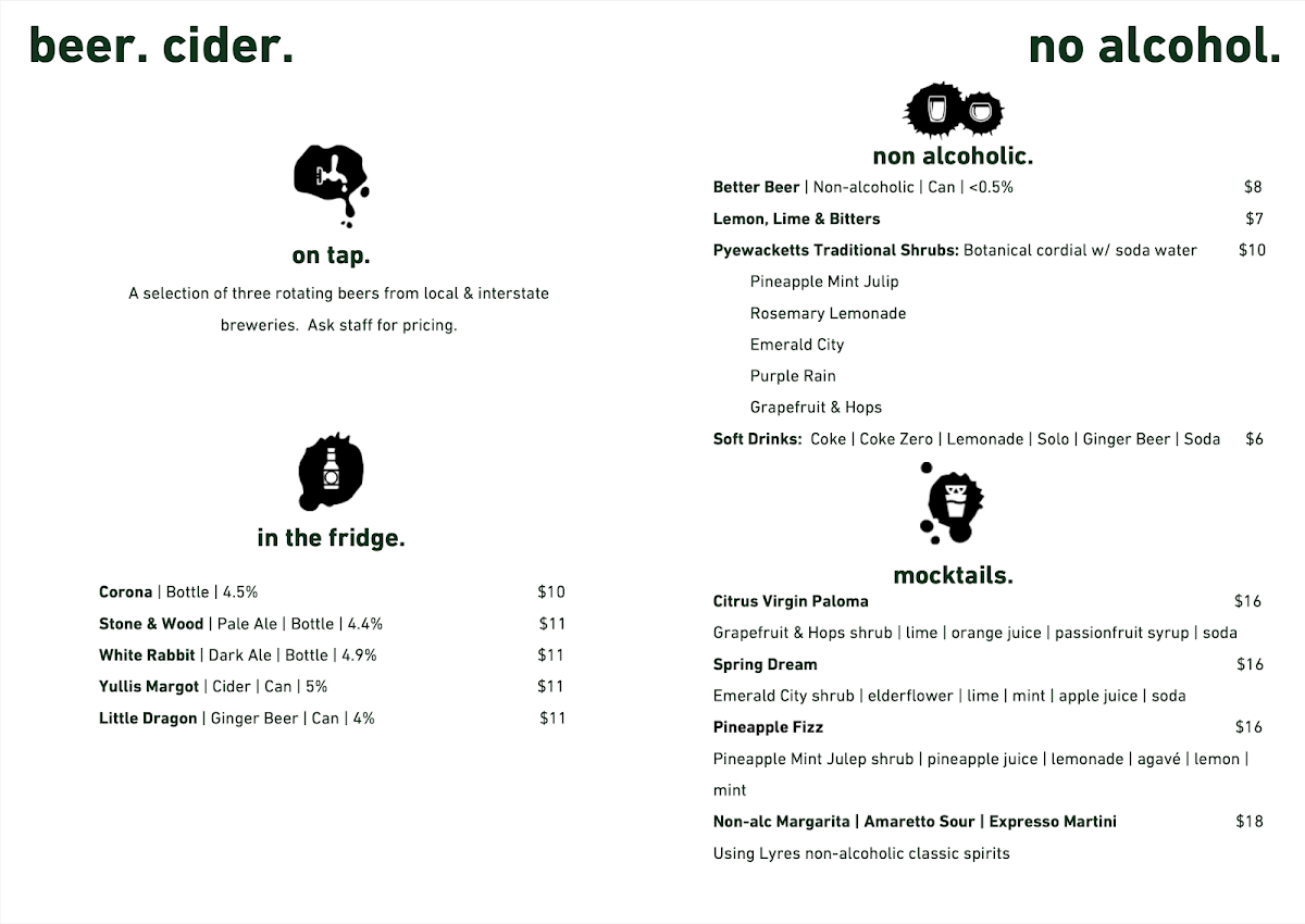 Menu, The Levee Lounge and Bar