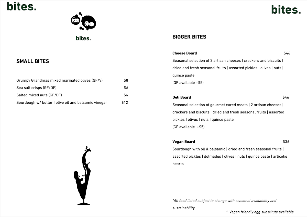 Menu, The Levee Lounge and Bar