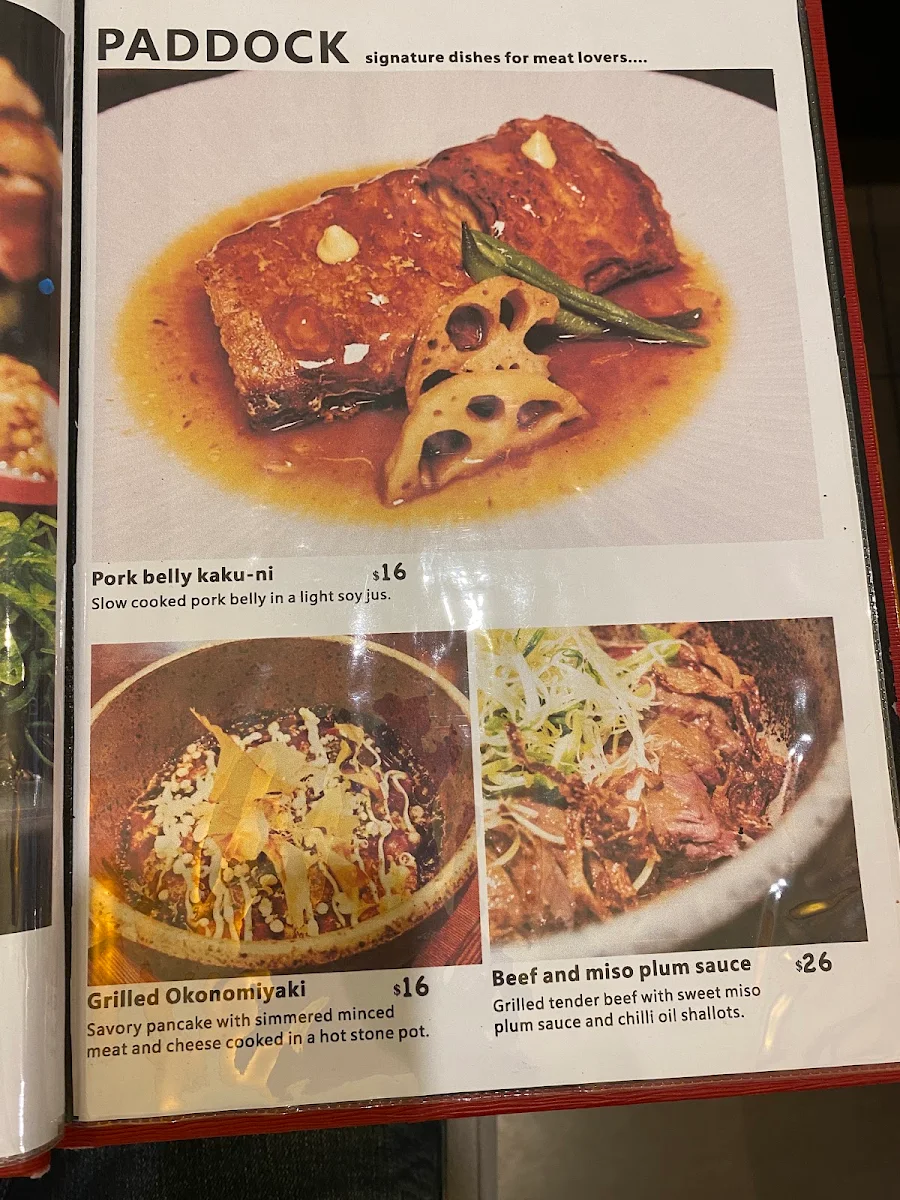 Menu, Ha-Lu Japanese Tapas Restaurant