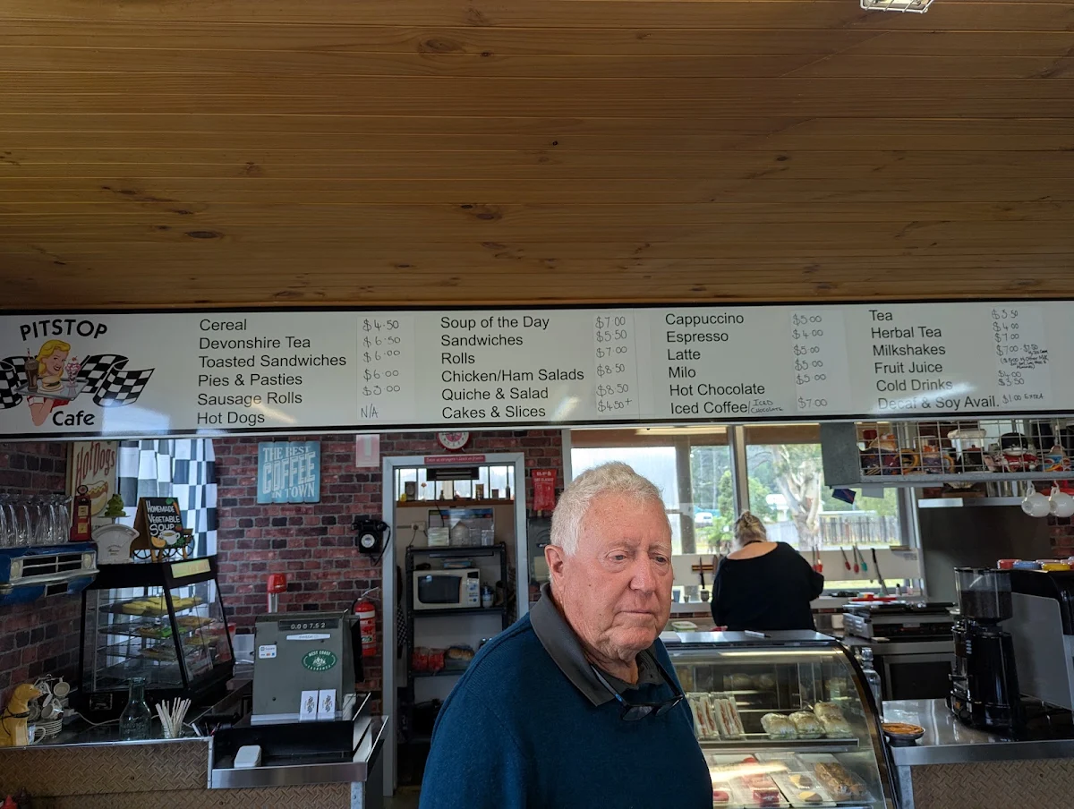 Menu, Pitstop Cafe