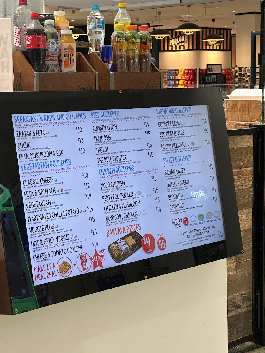 Menu, Gözleme Factory