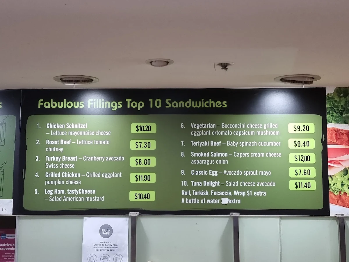 Menu, Fabulous Fillings