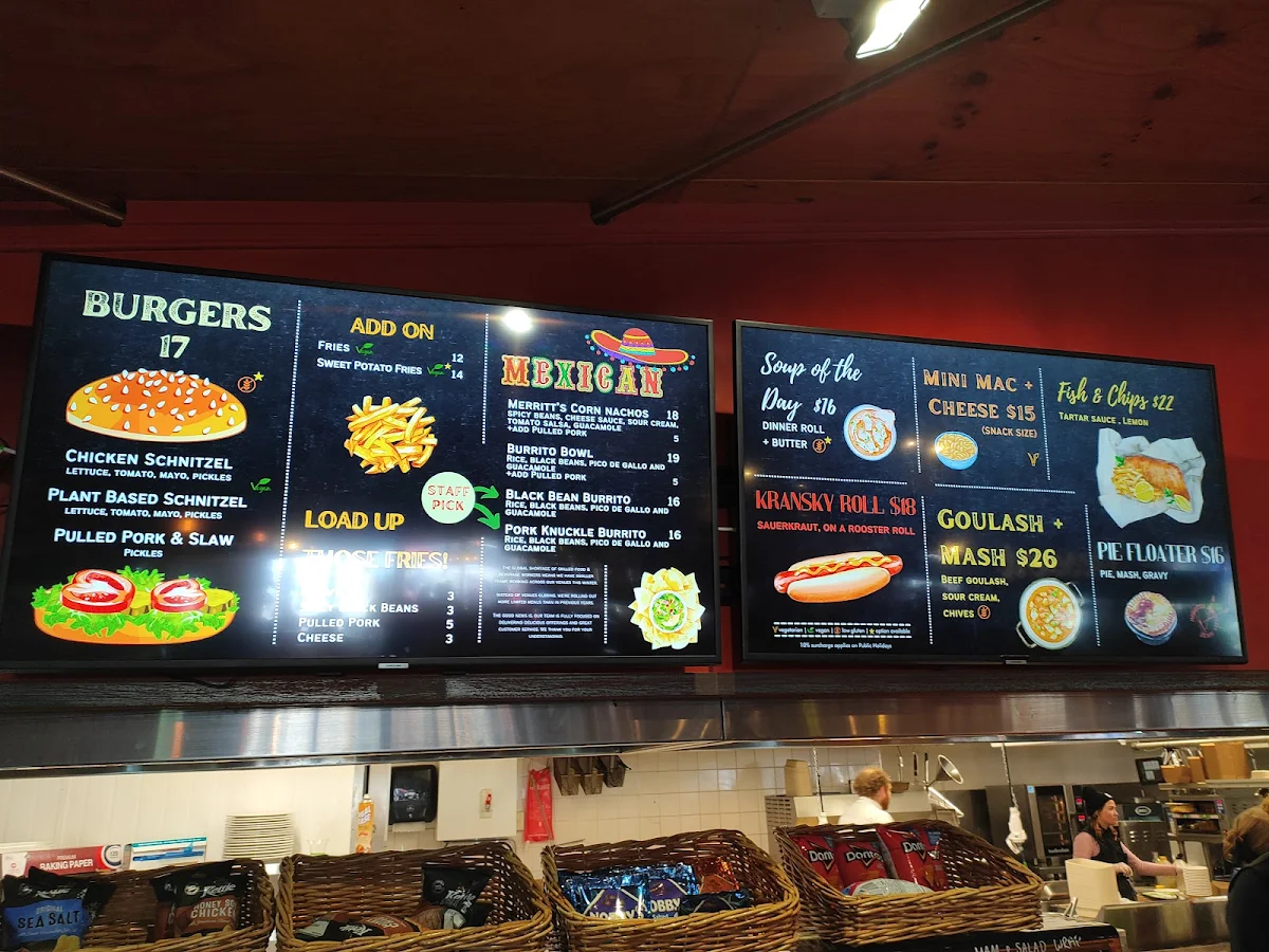 Menu, Merritts Mountain House