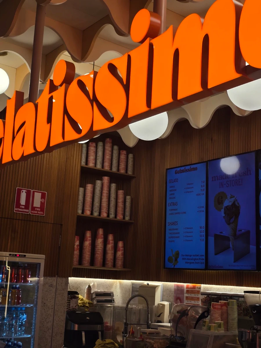 Menu, Gelatissimo Darling Harbour