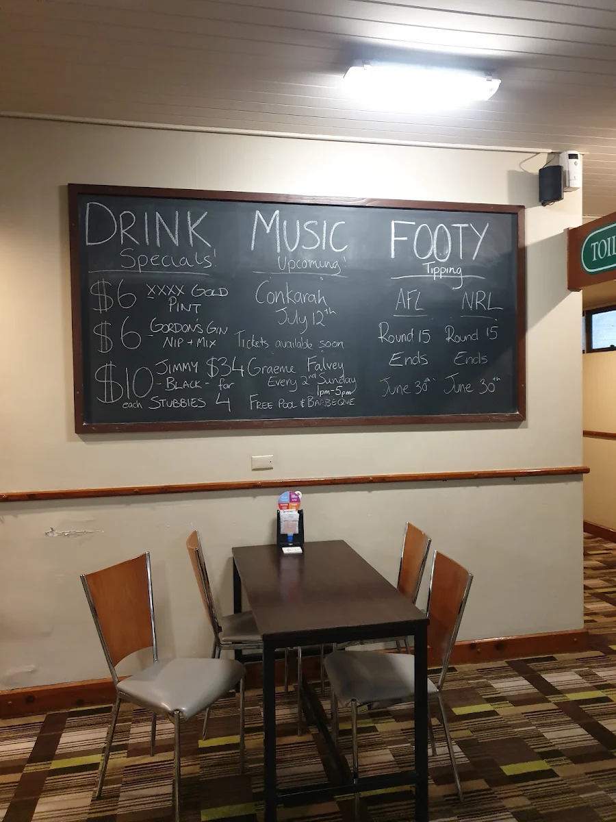 Menu, Raintrees Tavern