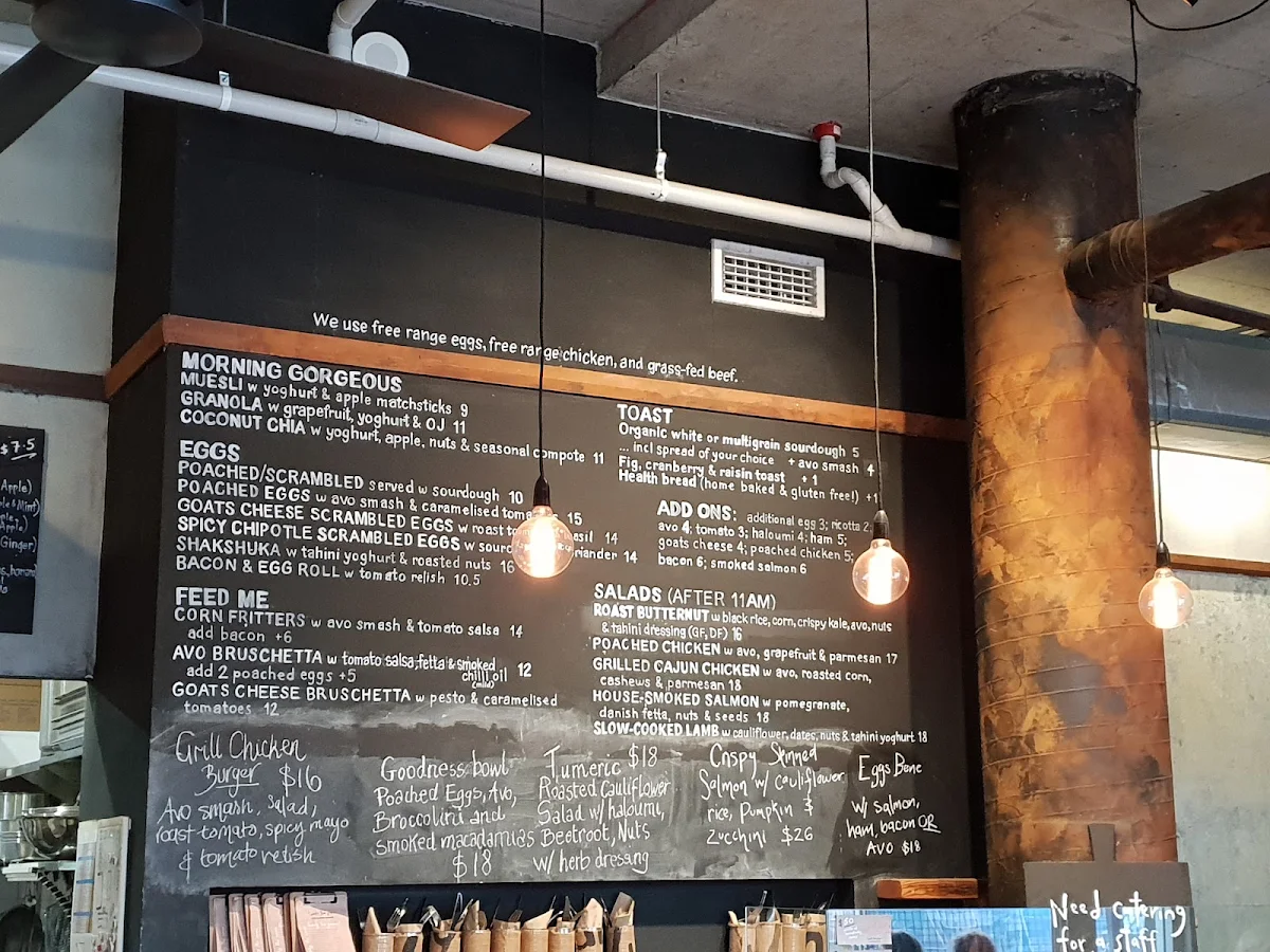 Menu, Baked by 22 Grams