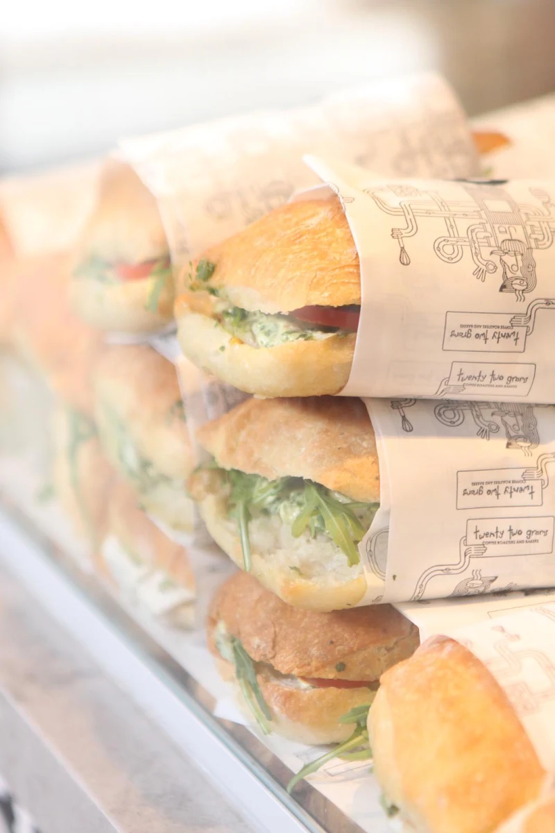 Menu, Baked by 22 Grams