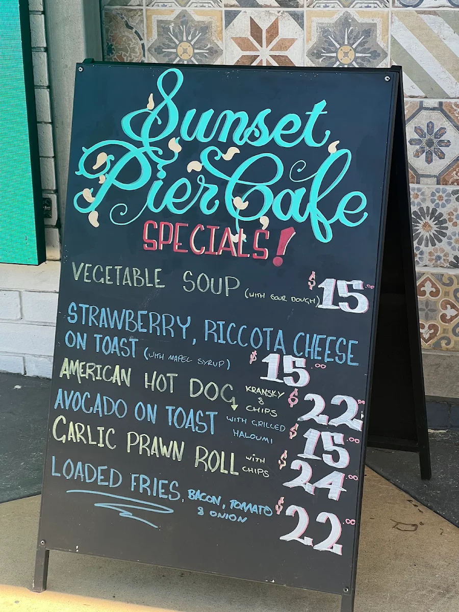 Menu, Sunset Pier