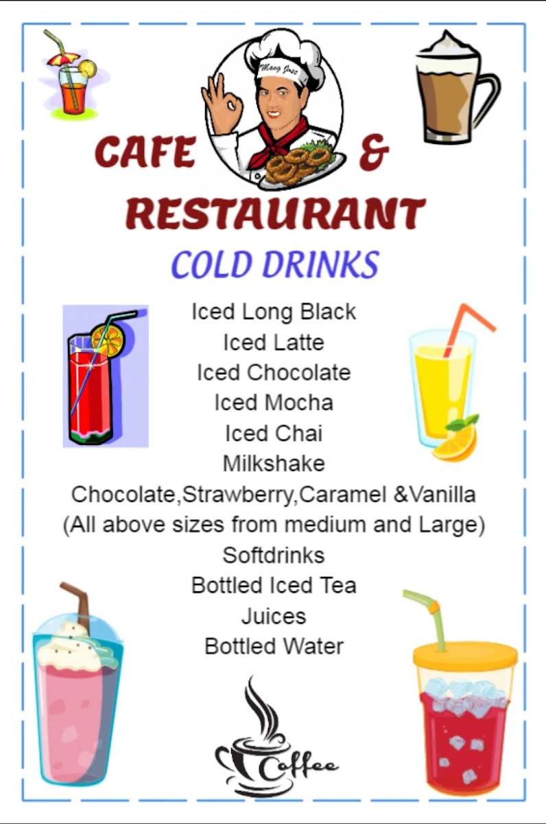 Menu, Mang Jose Café and Restaurant