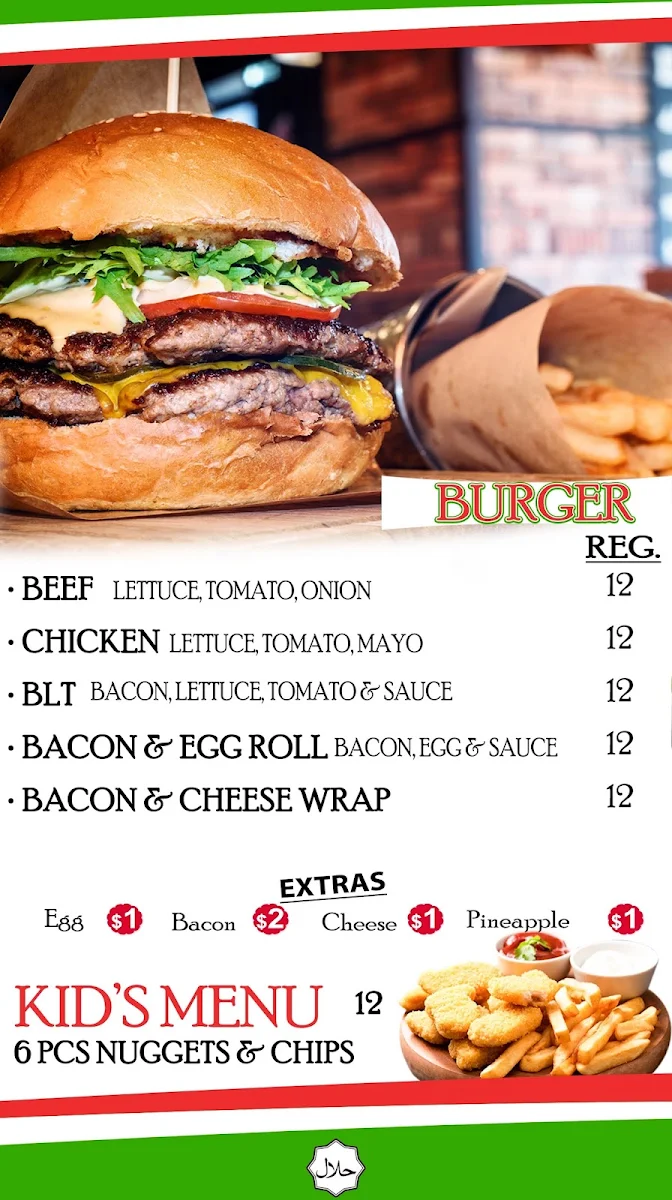 Menu, Master Kebabs North Boambee Valley