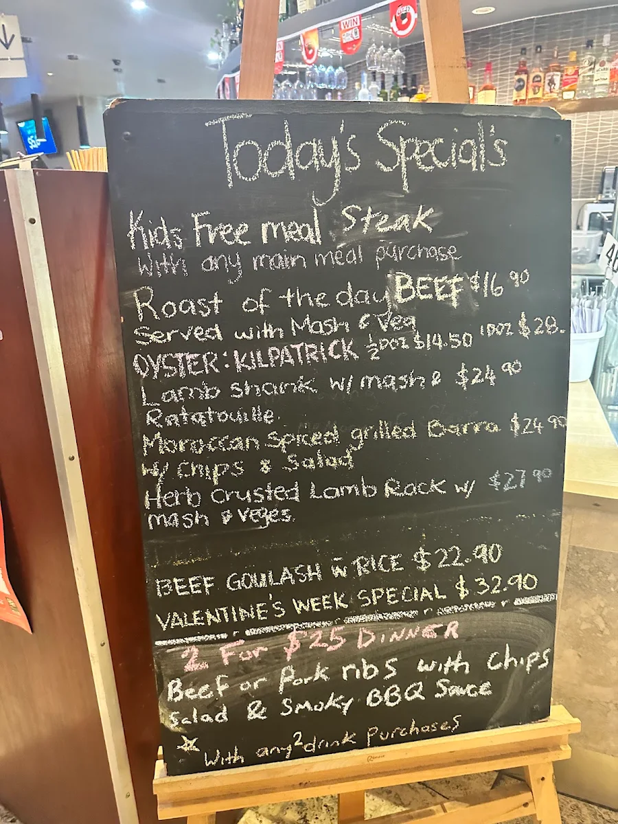 Menu, Stafford Tavern