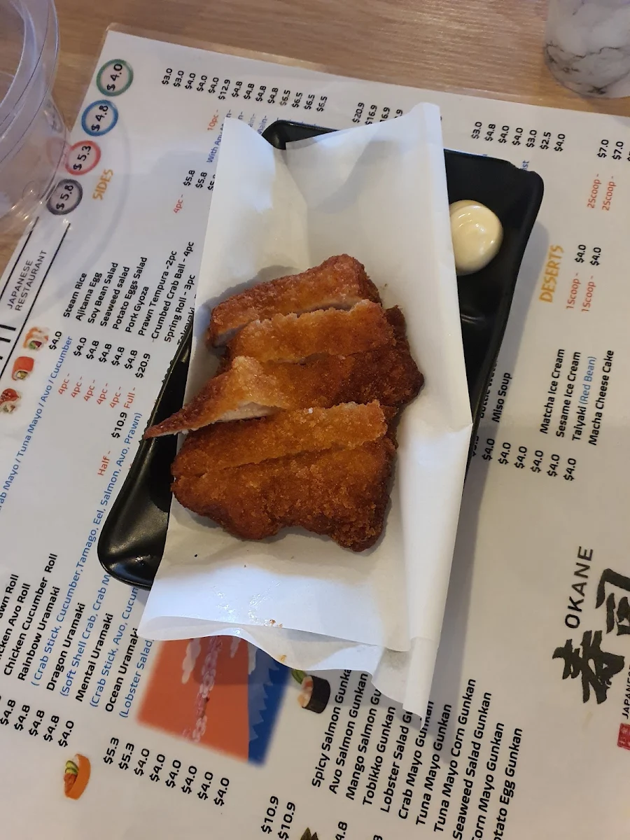 Menu, OKANE SUSHI