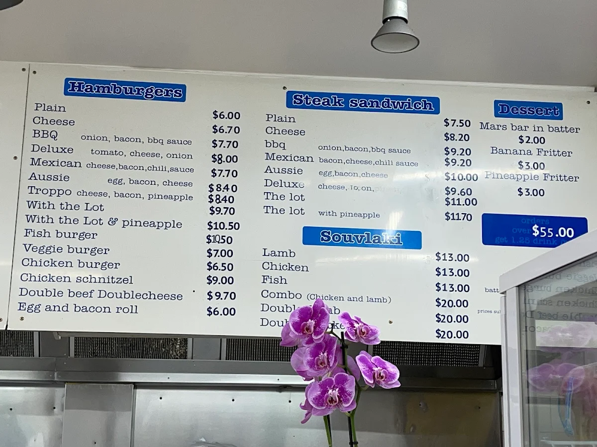Menu, Grand Boulevard Fish & Chips