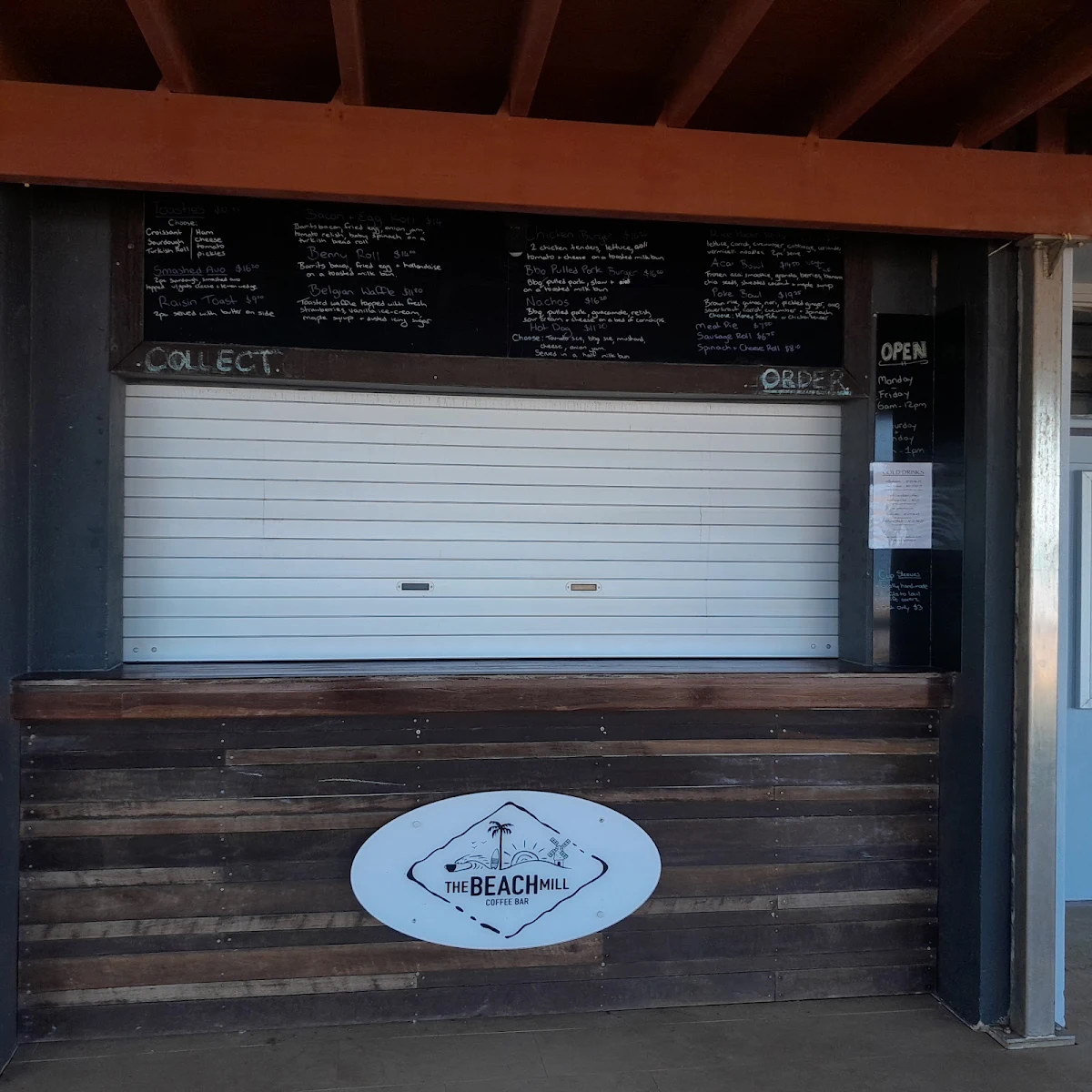 Menu, The Beach Mill Coffee Bar
