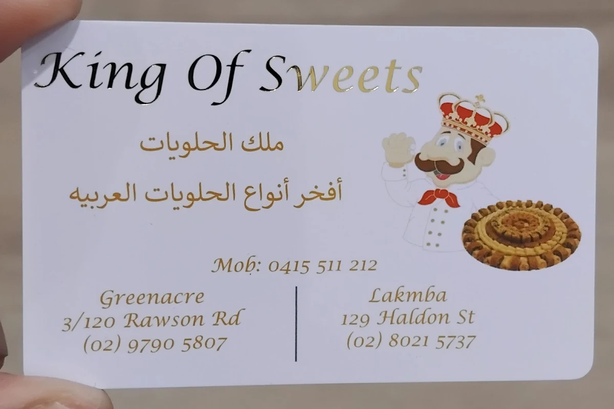 Menu, King Of Sweets