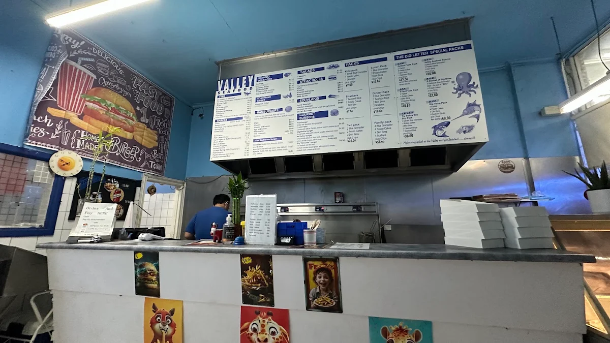 Menu, Valley Seafood