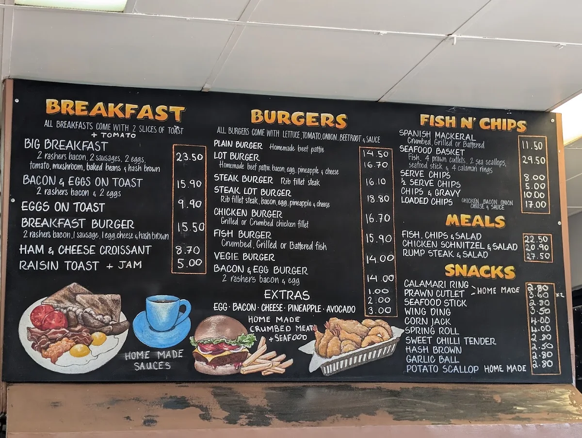 Menu, Country Mile Café