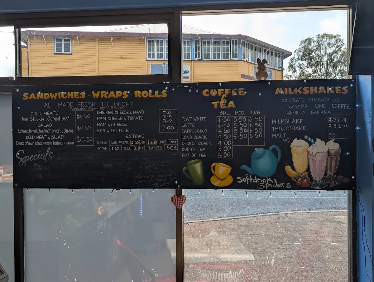 Menu, Country Mile Café