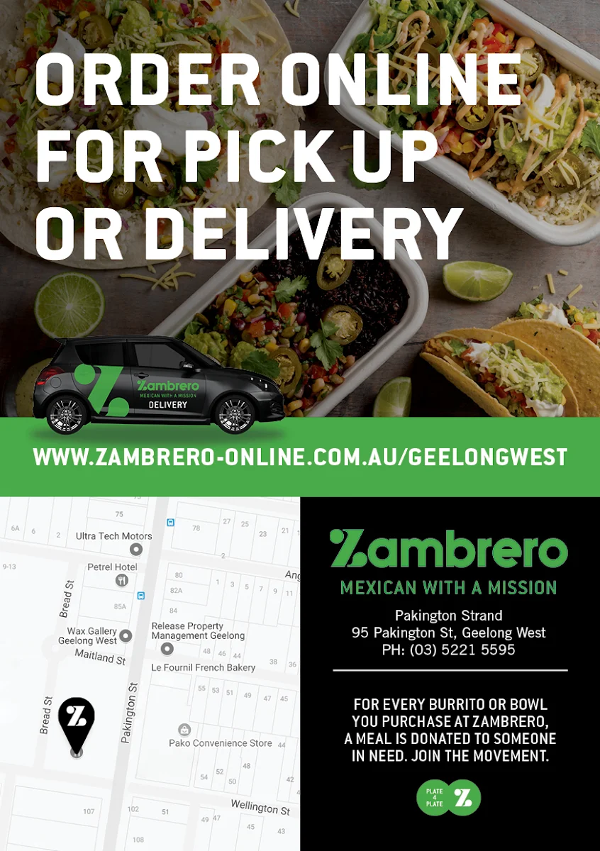 Menu, Zambrero Geelong West