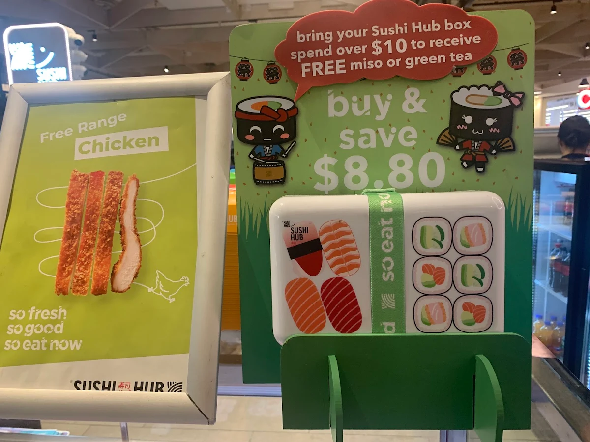 Menu, Sushi Hub Top Ryde