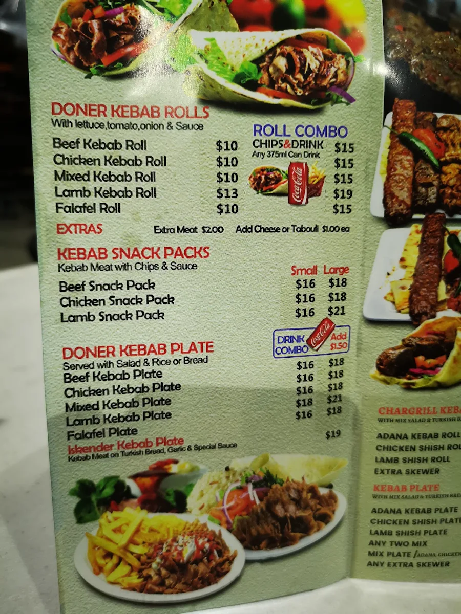 Menu, Kebab House Chipping Norton