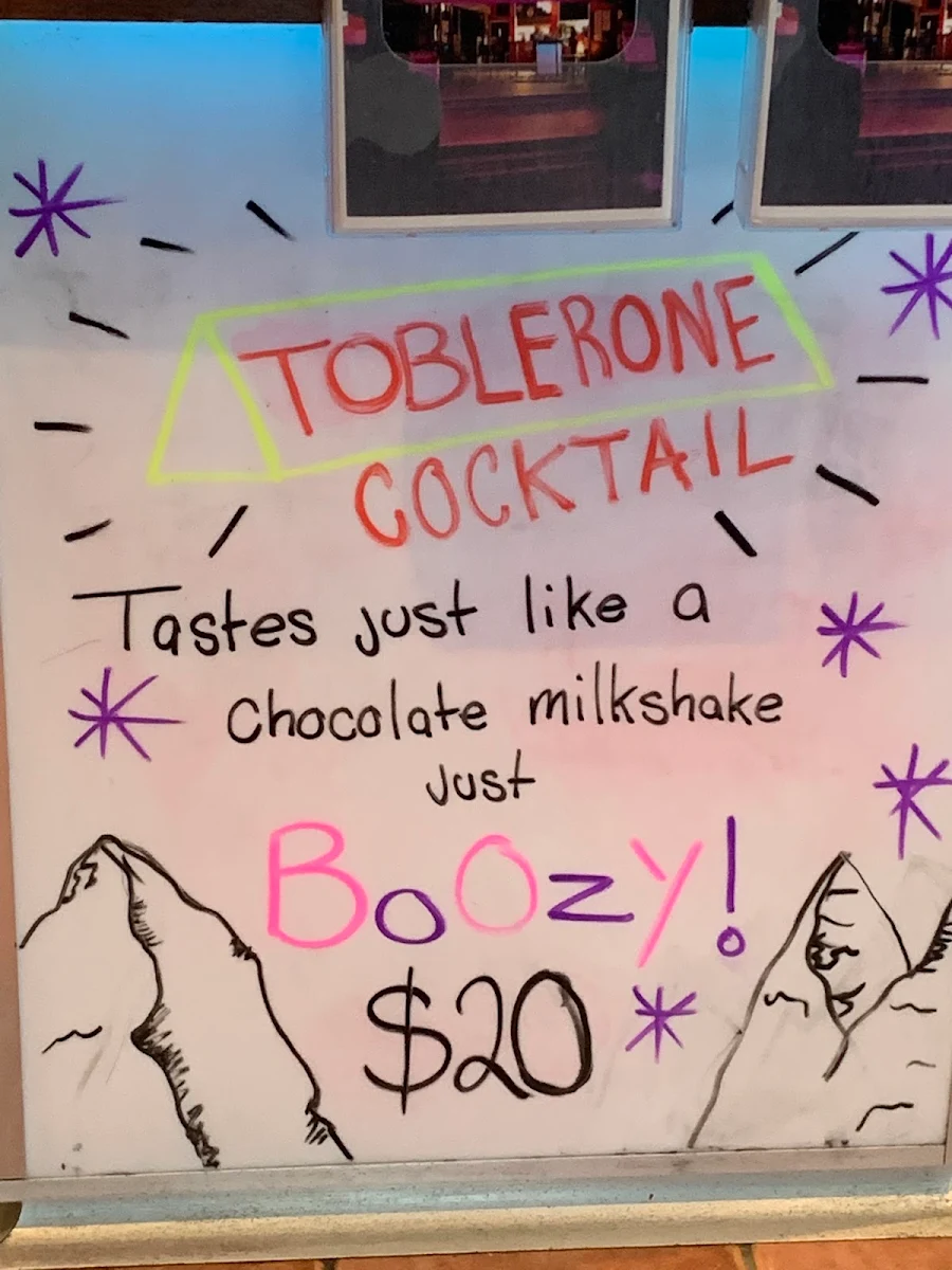 Menu, Zachary's