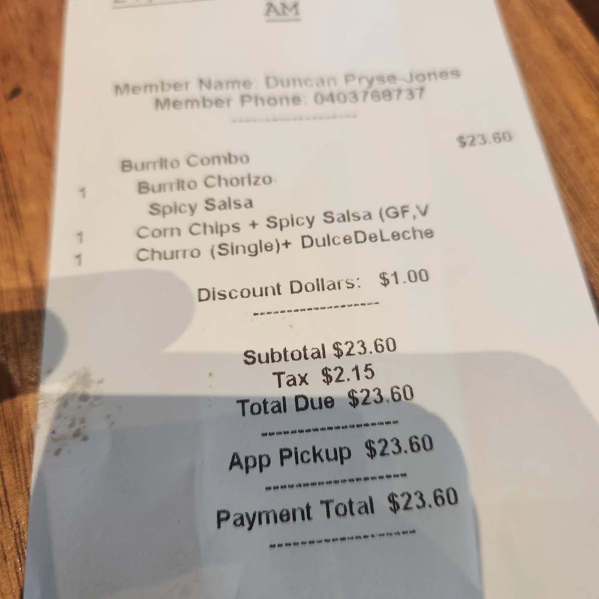 Menu, Mad Mex Zetland