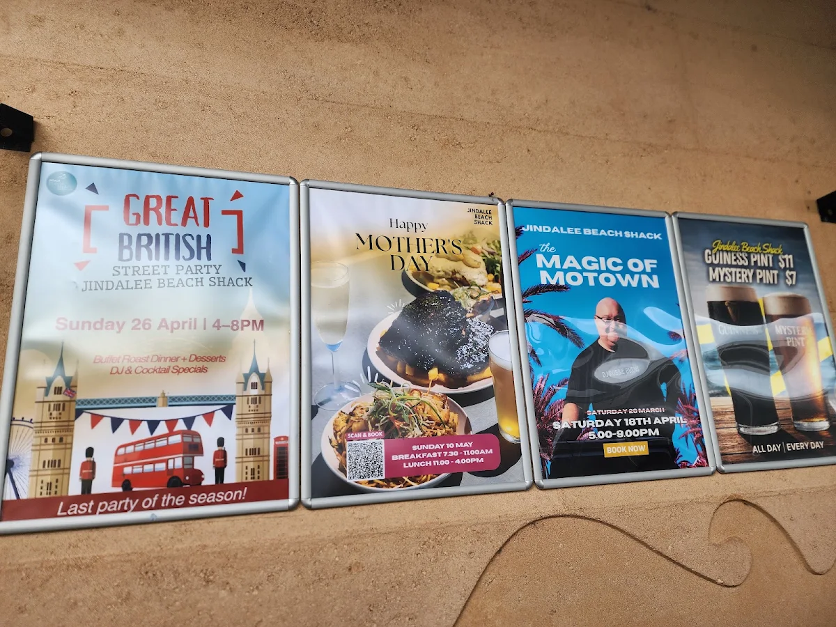 Menu, Jindalee Beach Shack